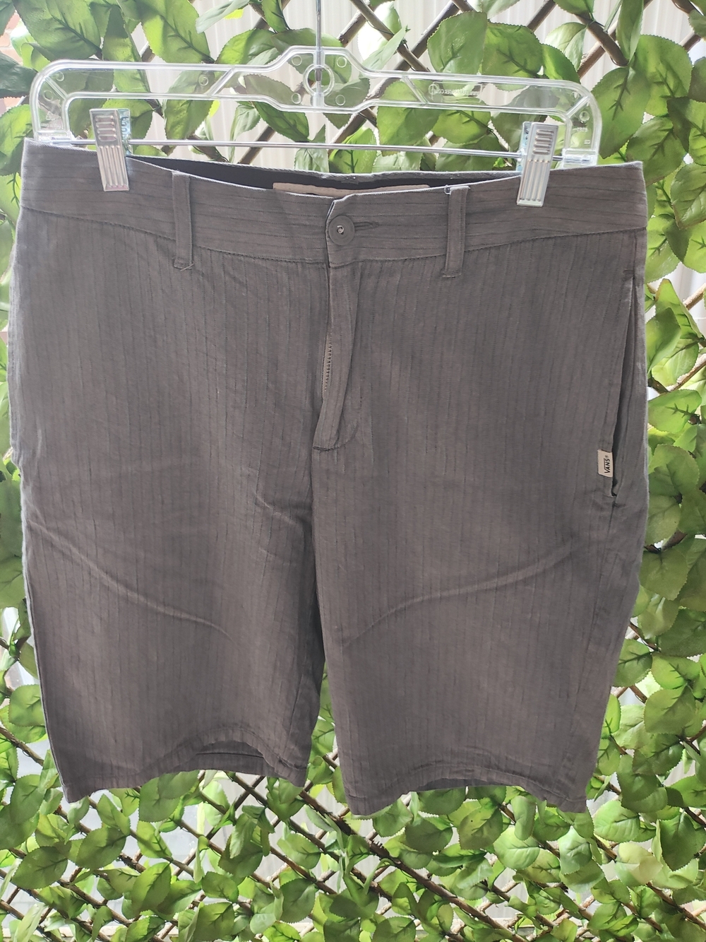 Vans Men's Gray Pinstripe Shorts